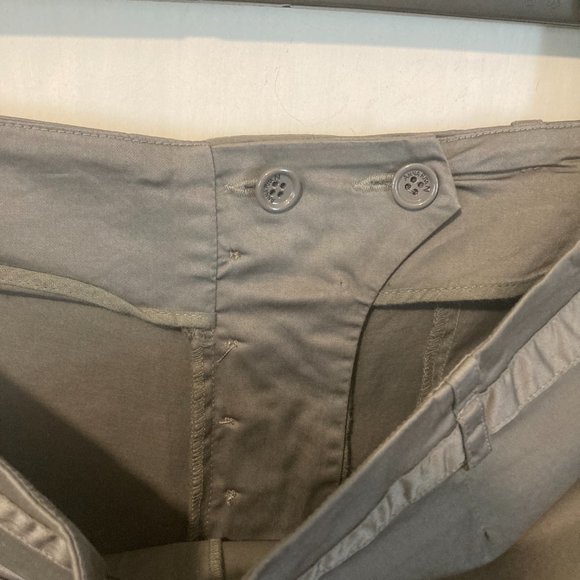 Annarita N women's size 32 dark gray tie belted baggy fit cropped trouser pants - Picture 4 of 6